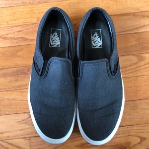 Men’s Vans Herringbone gray Slip-Ons